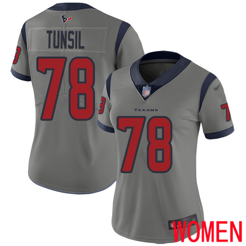 Houston Texans Limited Gray Women Laremy Tunsil Jersey NFL Football #78 Inverted Legend